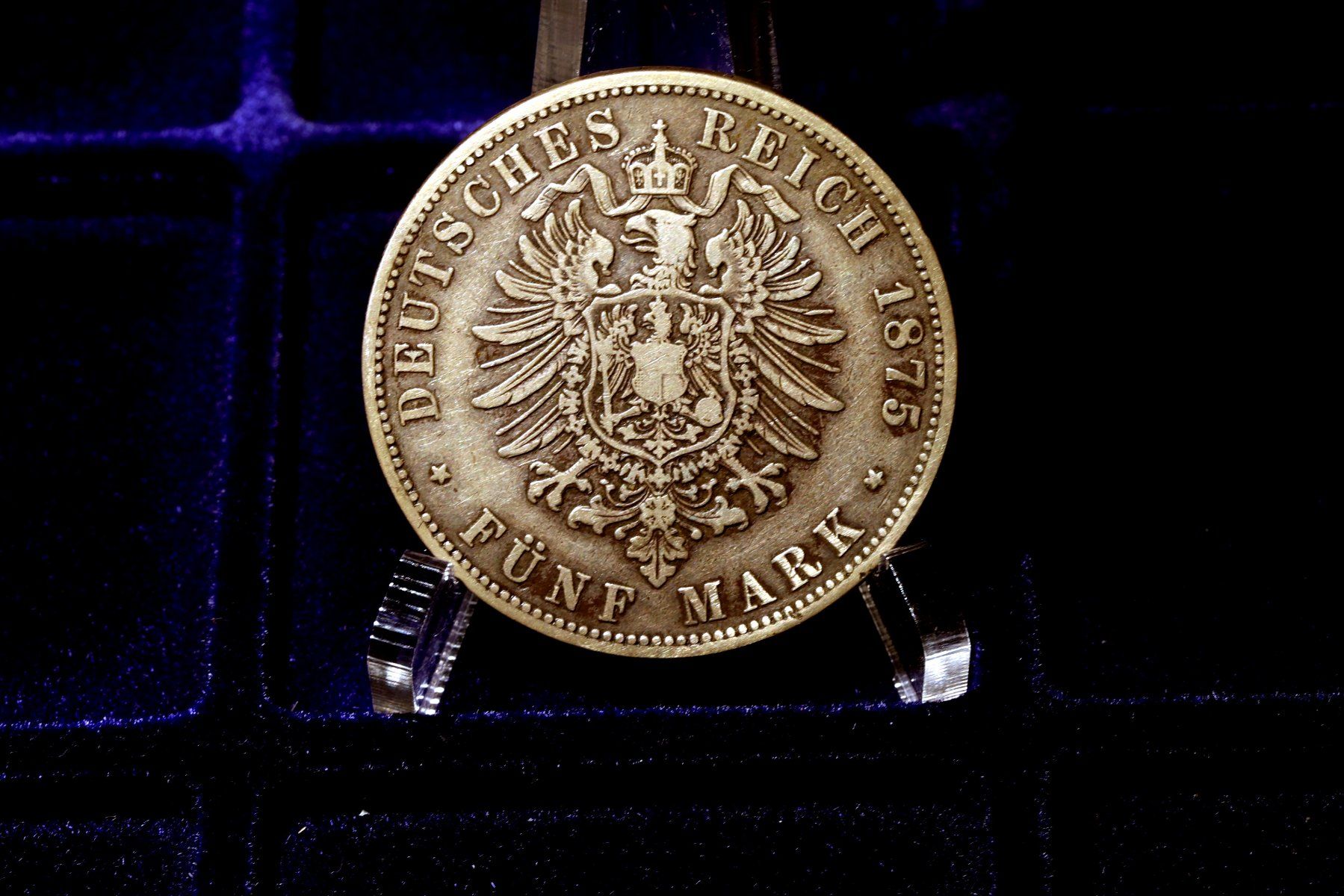 Alle Münzen: 5 Mark Silbermünze Preussen 1875 – Gebraucht aus Wetzikon ZH von Scipio80 1
