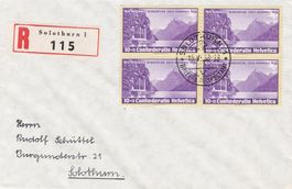 Pro Patria 1938 Nr. B1 FDC Viererblock  SBK Sfr. 300.00