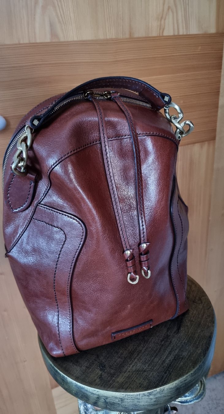 The Bridge Rucksäcke: Lederrucksack – Neu (gemäss Beschreibung) aus Jenaz von dursch