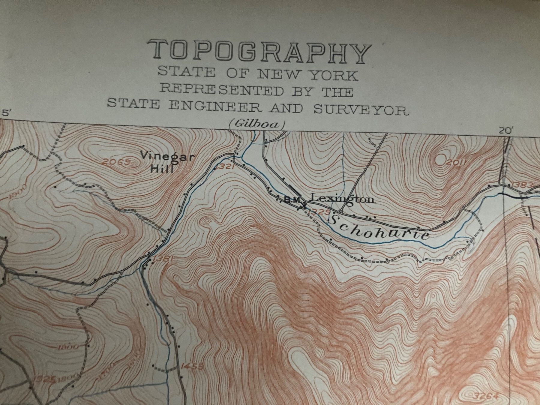 Landkarten & Atlanten: Topography State of New York – Gebraucht aus ZUERICH von Carolus1 1