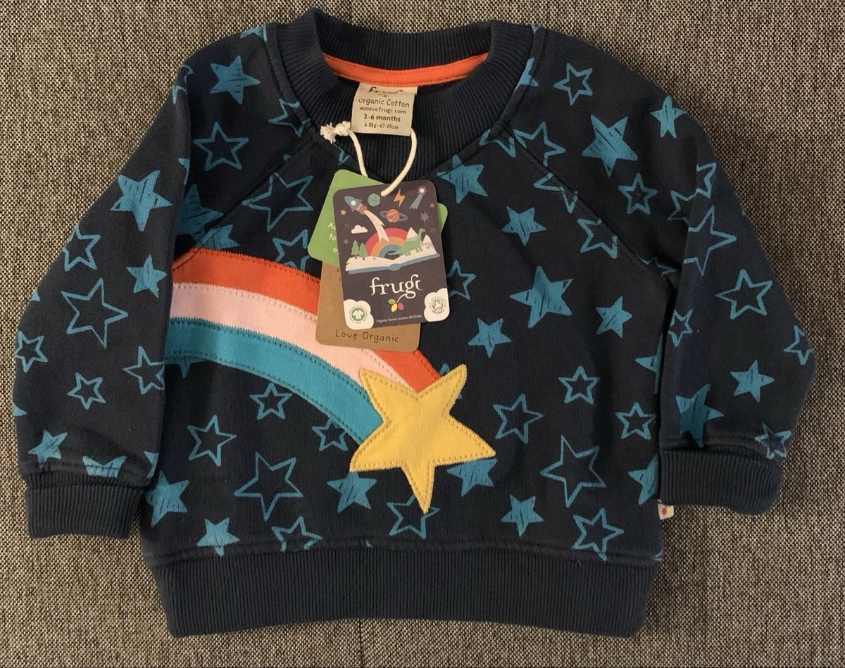 Frugi Pullover & Sweatshirts: Frugi Bio Baumwolle Pullover Sterne Grösse 3-6 Monate, NEU – Neu und originalverpackt aus Jegenstorf von Annina0506