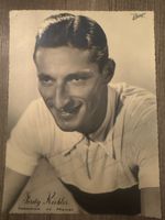 Fotografie Ferdy Kübler Champion mit Autogramm von 1951