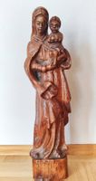 Antike Holz Madonna mit Kind Statue Maria Skulptur Figur