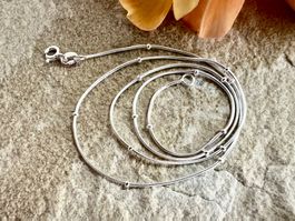 besonders - Schlangenkette Silber mit Kügelchen 40cm - 2,7g