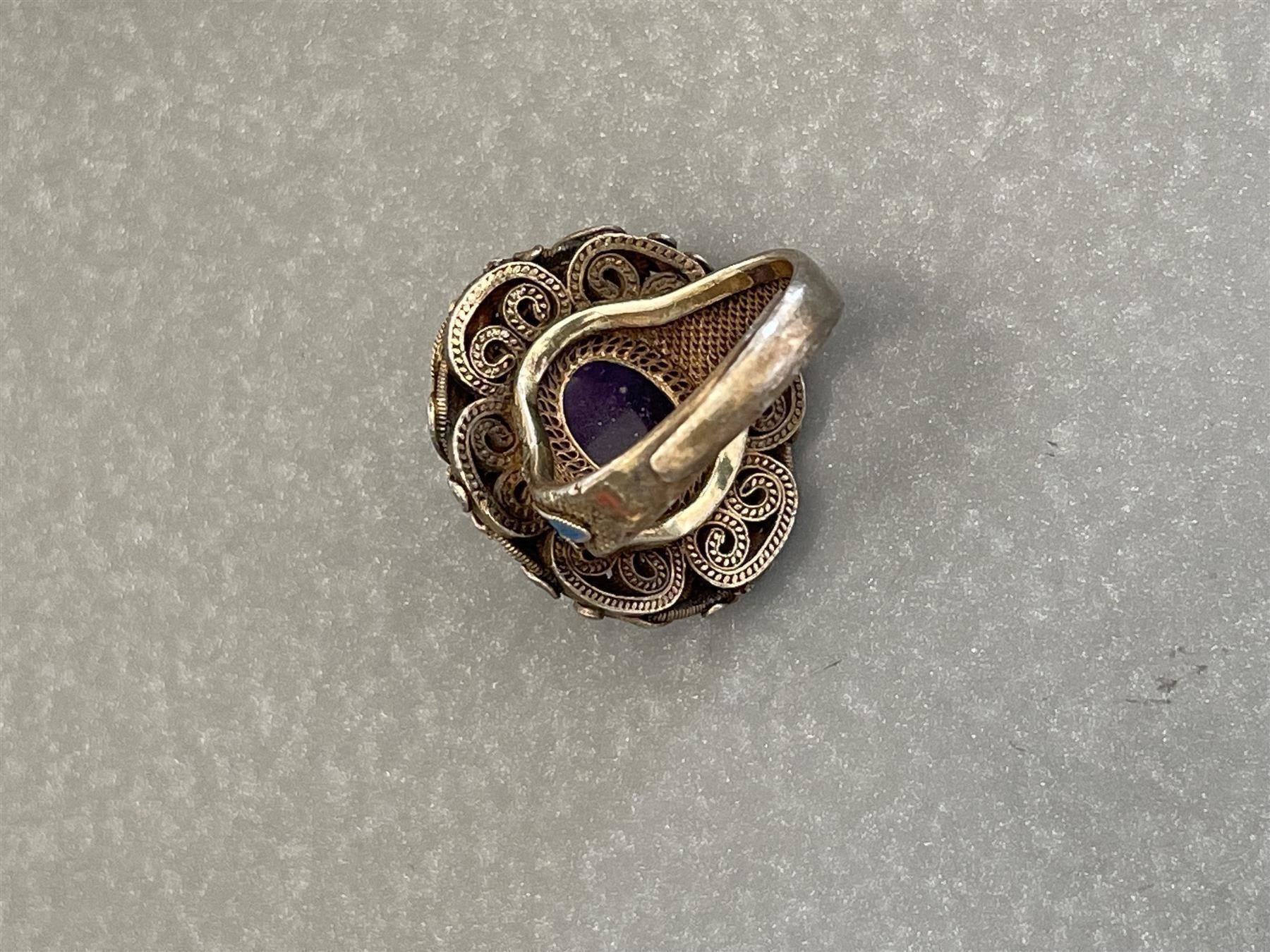Anelli: CHINA Jugendstil Emaille RING WOW einmalig sensationell – Usato da Basel venduto da gretchen03 6