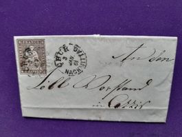 Strubelbrief von 1861 von CHUR nach "CAZZIS"