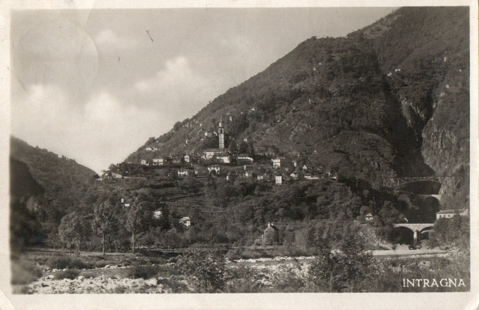Cartoline postali: Intragna (4 cartoline) – Usato da Melano venduto da pisonsdro 1