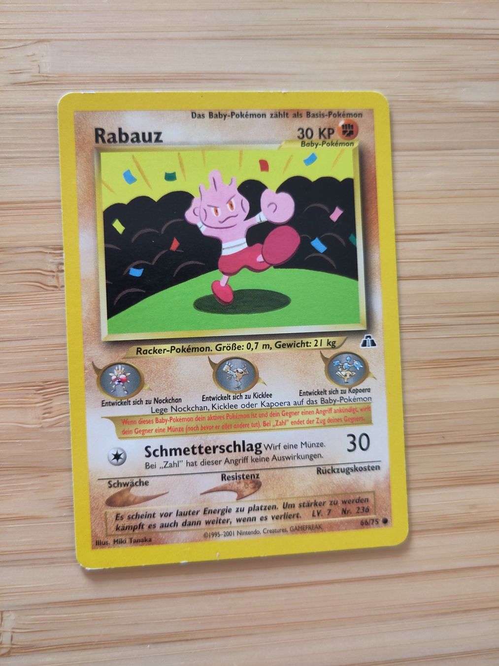 Pokémon Sammelbilder & Trading cards: Neo Discovery Rabauz 66/75 - DE – Gebraucht aus Bern von gil_rkx8