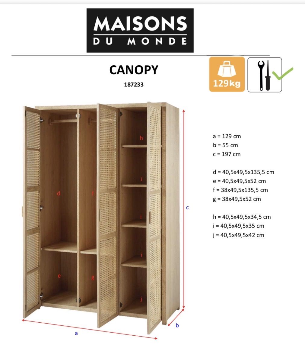 Maisons du monde Armadi: Kleiderschrank Maisons du Monde – Nuovo (secondo la descrizione) da Kreuzlingen venduto da fab_9x8z 3