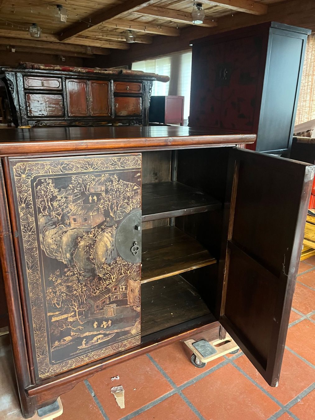 Cassettiere: Antike Asiatische Kommode mit Malereien – Nuovo (secondo la descrizione) da Cham venduto da mjg1901 4