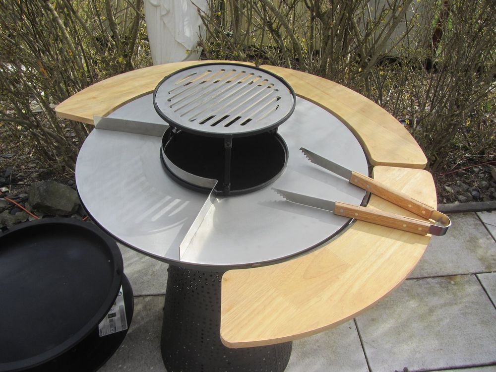 Feuerturm Grillstelle Grillplatte 114cm hoch Unikat Kaufen auf Ricardo