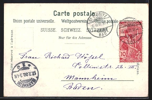 Ansichtskarten: Litho St. Moritz, Dorfansicht und Bad be – Gebraucht aus Berlin von bartko-reher 1