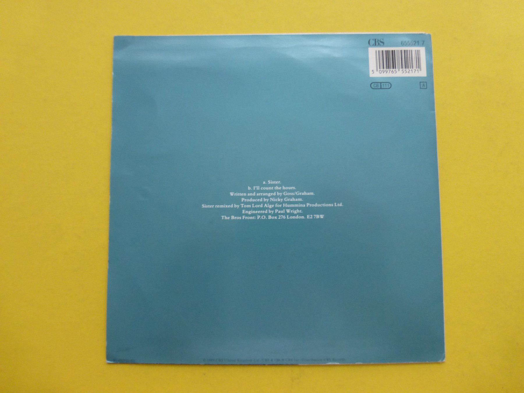 Dischi in vinile: Bros – Sister – Usato da Zürich venduto da Swiss57 1