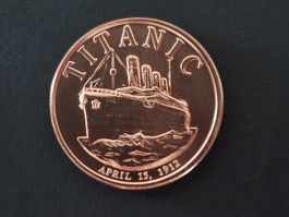 USA 1 Oz .999 Copper, Titanic