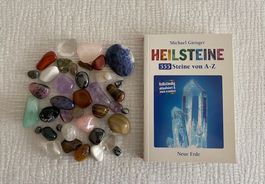 39 Stück Edelsteine Heilsteine gemischt & Heilsteine Buch