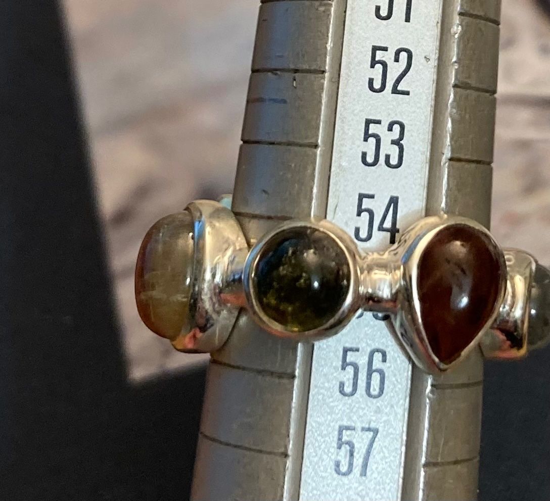 Olga Ribler Anelli: Silberring mit Turmalin Edelsteinen, Gr.55 – Nuovo (secondo la descrizione) da Luzern venduto da MonikaS03 8