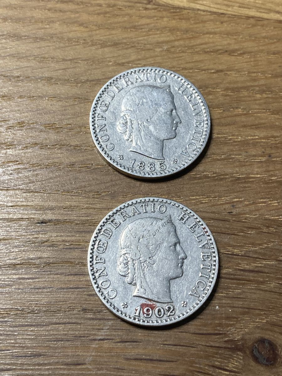 Tutti le monete: Deux jolies pièces de 20 centimes – Usato da Villars-sur-Glâne venduto da Graca03 3
