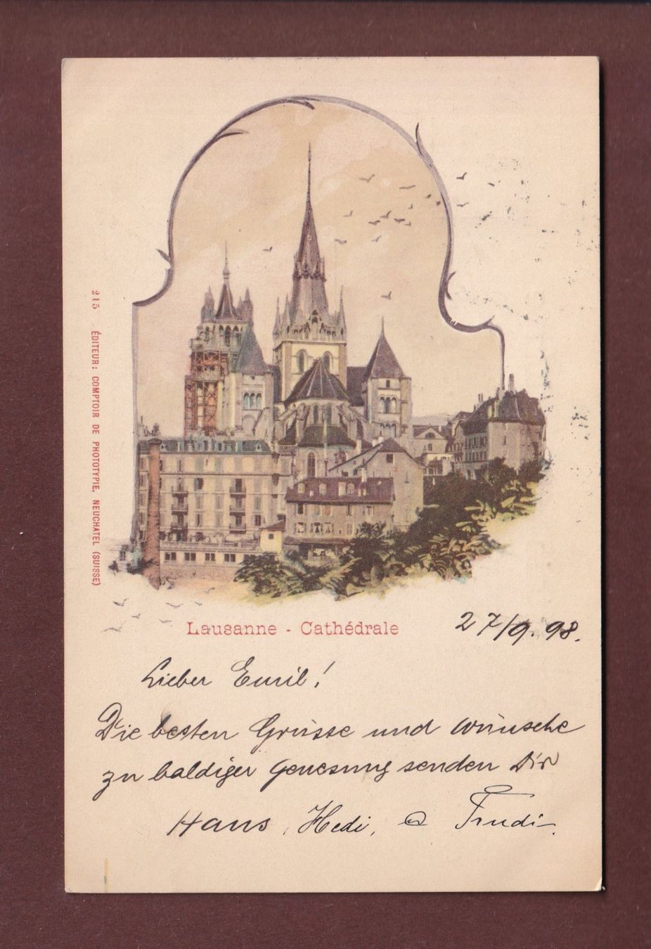 Cartes postales: LAUSANNE - Cathédrale - 1898 CPN – D'occasion à Pully par nicecards