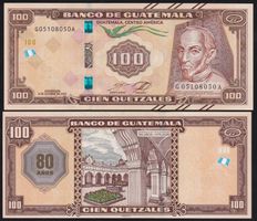 Guatemala 100 Quetzales UNC 2025 Commemorative
