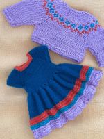 PUPPENKLEIDER - KLEID & STRICKJACKE Paola Reina PUPPE 32 cm