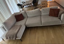Ecksofa hellgrau guter Zustand gebraucht