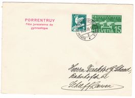 Lettre de Porrentruy BPA A161 pour Schaffhausen le 25.VI.38