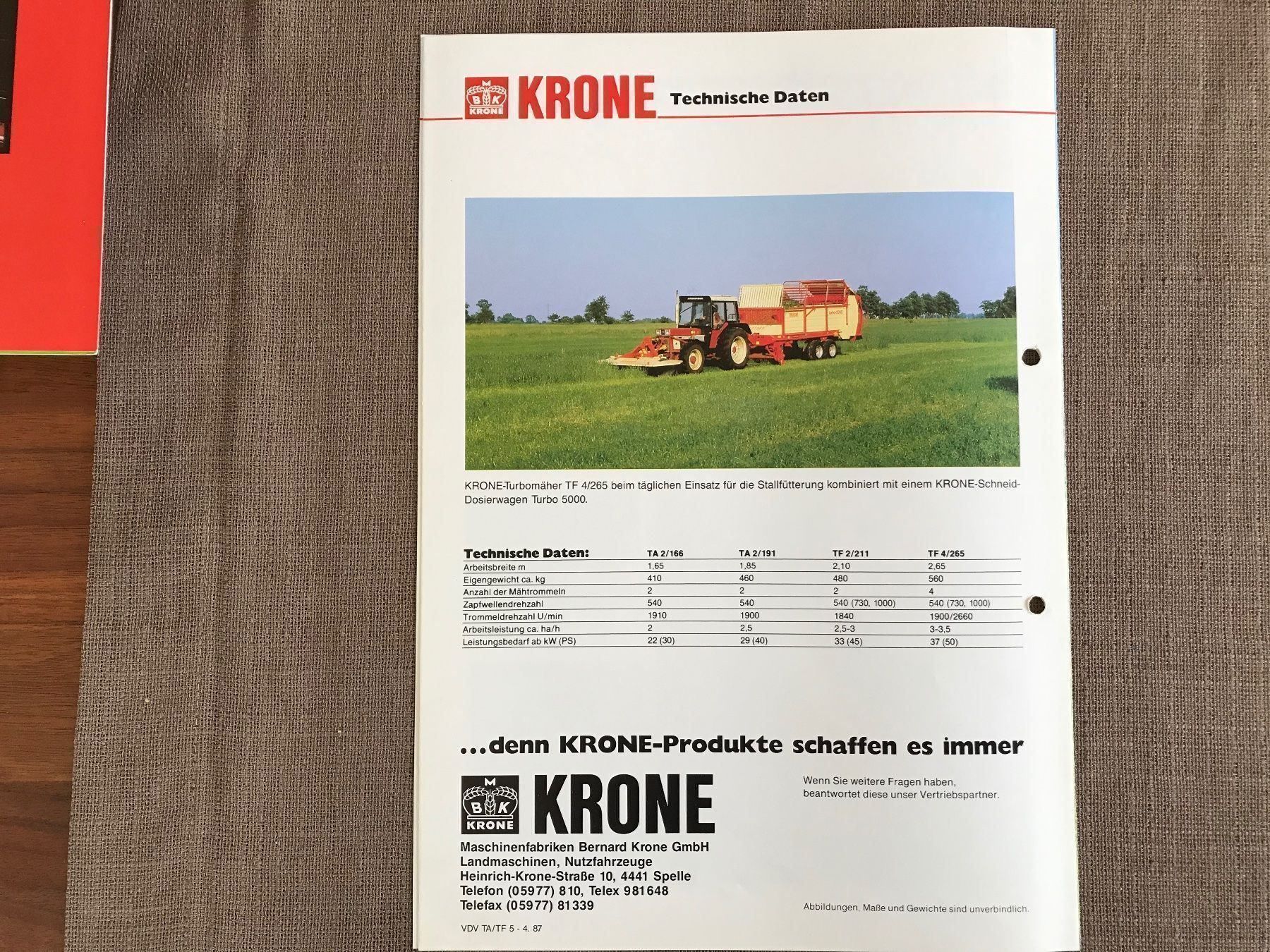 Traktoren: Krone Prospekt – Gebraucht aus Balterswil von Jeko1967 3