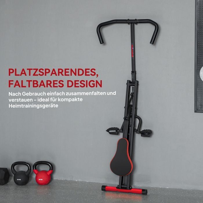 Hometrainer: Trainingsmaschine, verstellbar, klappbar, Rot B-Ware – Nuovo (secondo la descrizione) da Bottighofen venduto da swisshandel24 7