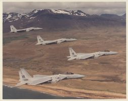Pressefoto F-15C Eagle USAF auf Kodak Fotopapier