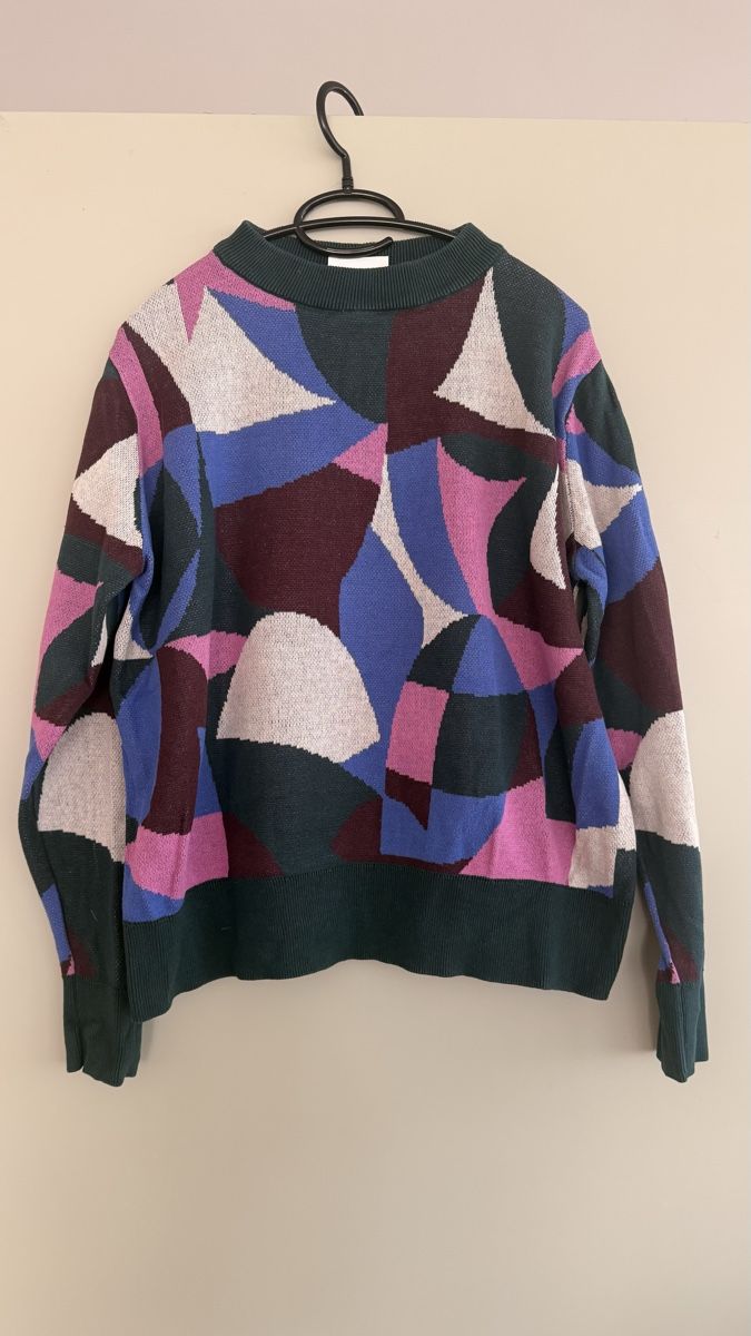 Maglioni & Felpe: Damenpullover mit buntem geometrischem Muster, Grösse L – Usato da Winterthur venduto da -BeHappy24- 1