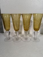 Verres à vin vintage "Bulles" jaunes