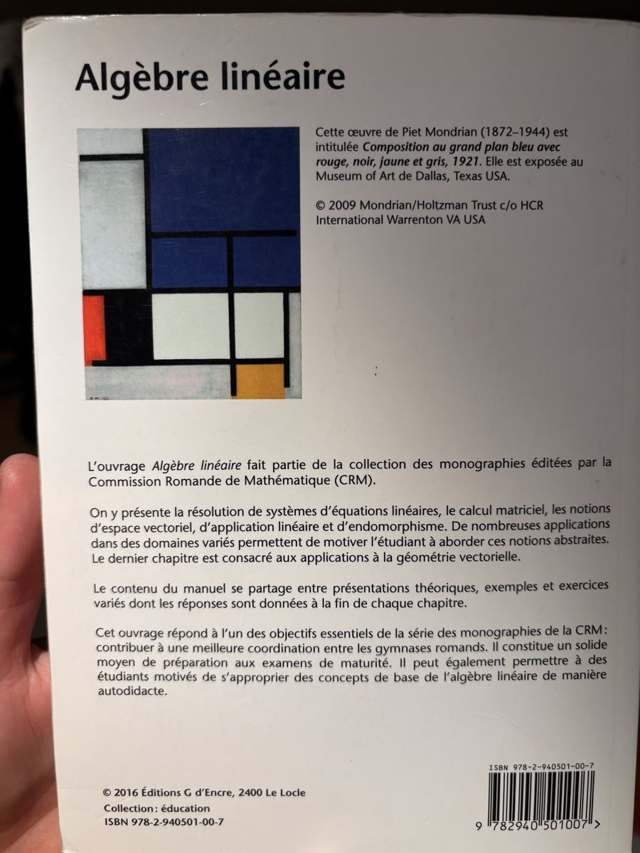 Libri: algèbre linéaire – Usato da Bern venduto da Cleo_ 1