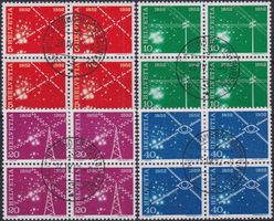 1952, Nr.309-312 Viererblöcke AUTOM.Postbüro, Kat: 80.-+