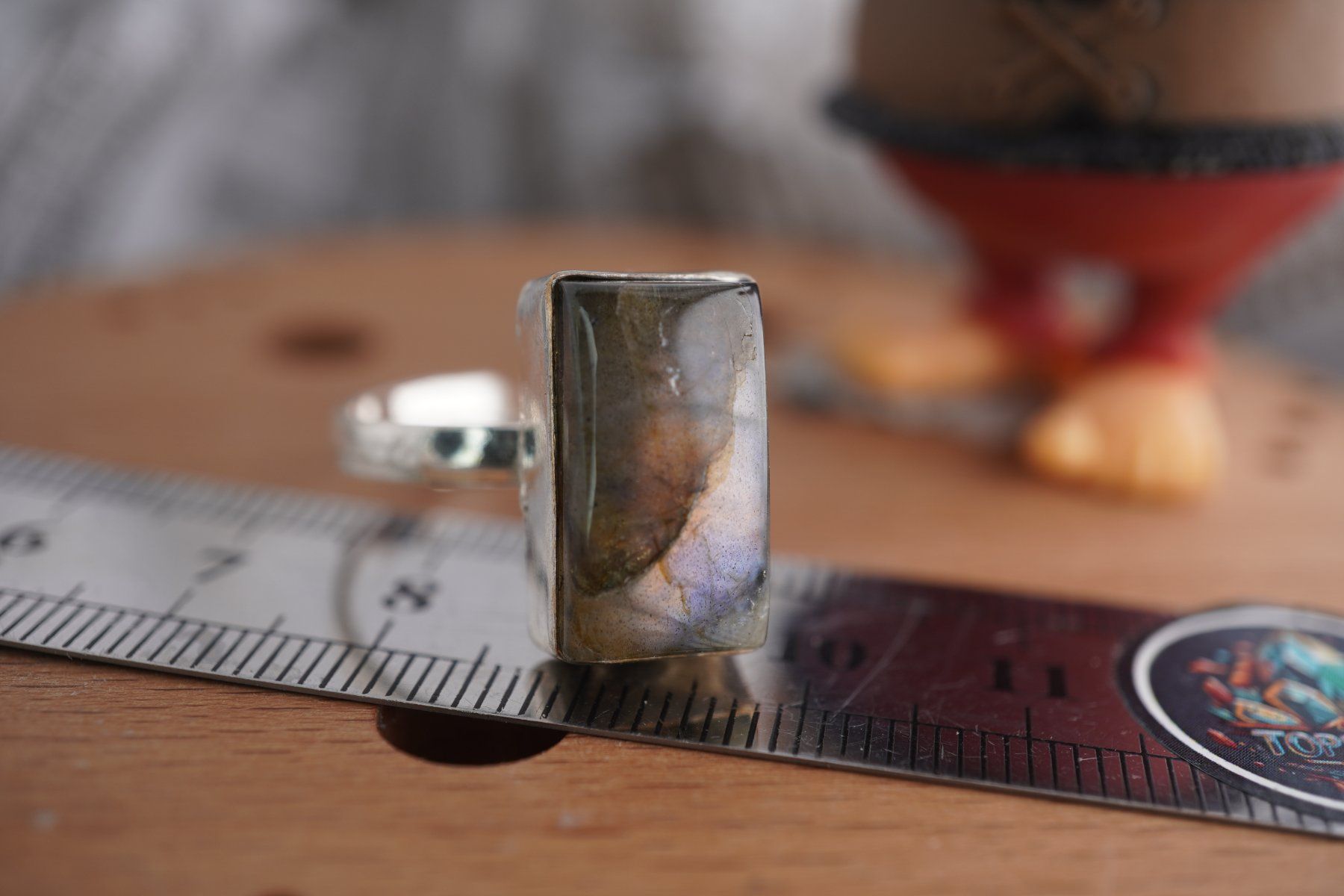 Minerali & Pietre curative: Labradorit       ring Grösse  Variabel     (Räumung!) – Nuovo e nell'imballaggio originale da Eschenbach SG venduto da topstone 1