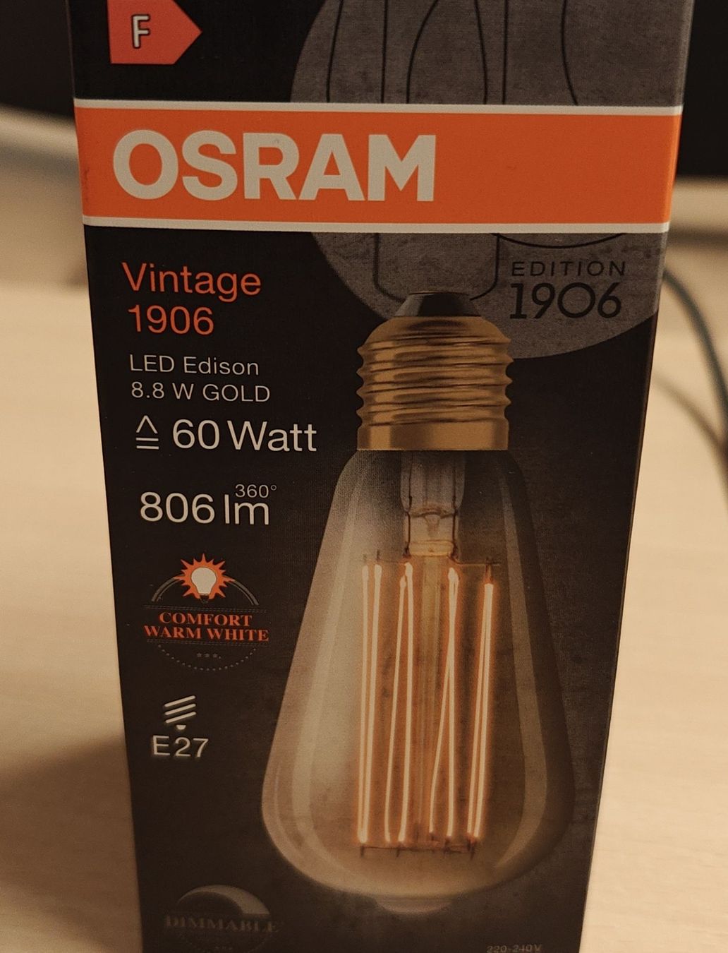 Osram Lampade: Vintage Glühbirne, Osram Edison 1906, E27 LED – Nuovo e nell'imballaggio originale da Wila venduto da ram_lgt2