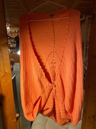 STRICKJACKE DAMEN,ORANGE,EINZELSTÜCK