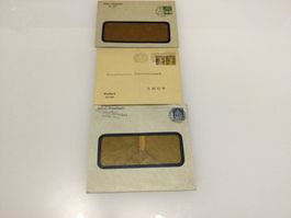 1915-23 3 Privatganzsachen, 2x Chur , 1x Basel