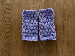 Handgestrickte Pulswärmer- Amedisli Lila