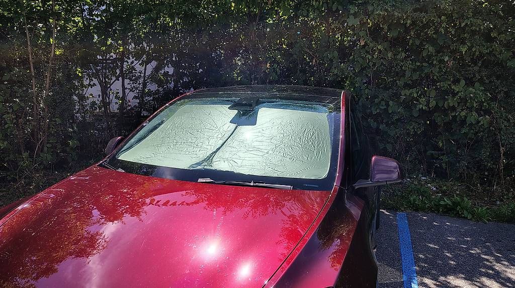 Alle Autoersatzteile: Sonnenshutz Frontscheibe Tesla Model Y – Gebraucht aus Bern von AlexCHR23 4
