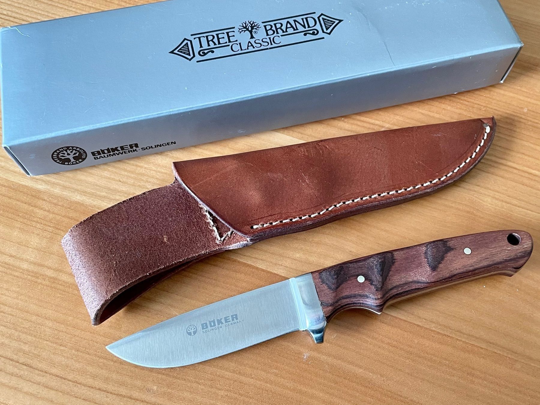 Accessori: Böker Integral Messer mit Lederscheide neu – Nuovo e nell'imballaggio originale da Niedergösgen venduto da Ibex56