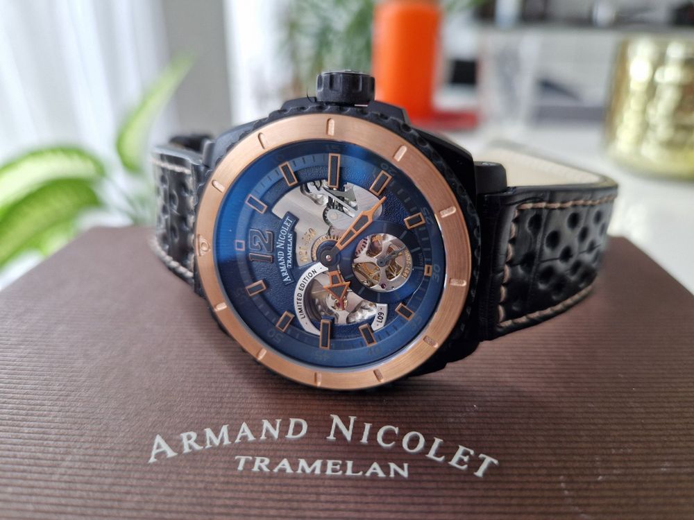 Limitierte Armand Nicolet L09 Mechanische Uhr Titanium 18Kt