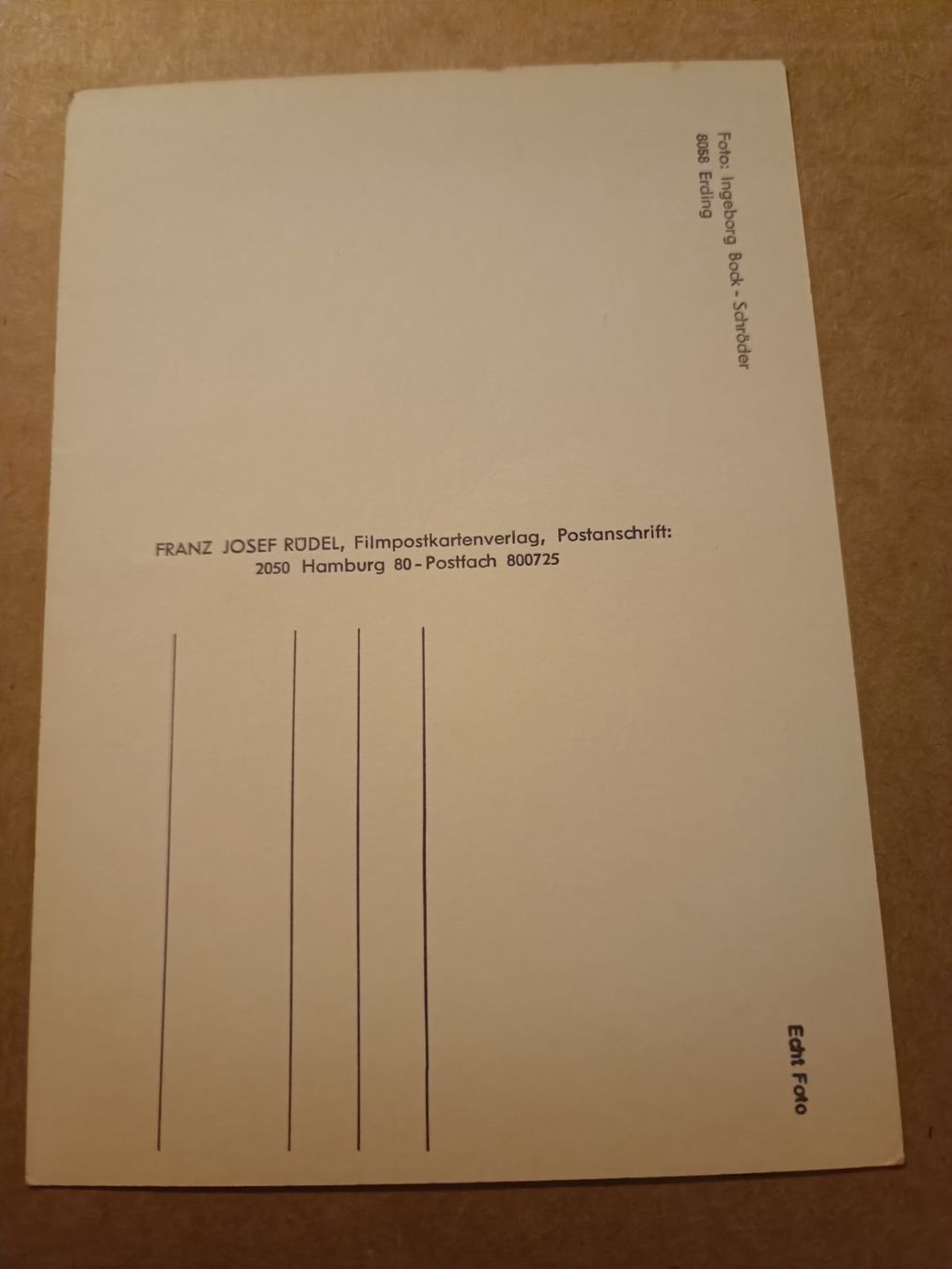 Autografi: Kerstin de Ahna -  handsignierte alte Karte – Usato da Menziken venduto da Artographs 1