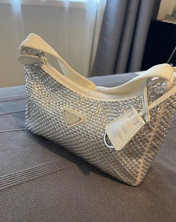 Prada Handtasche Baguette, Strass, Limited Edition 2000