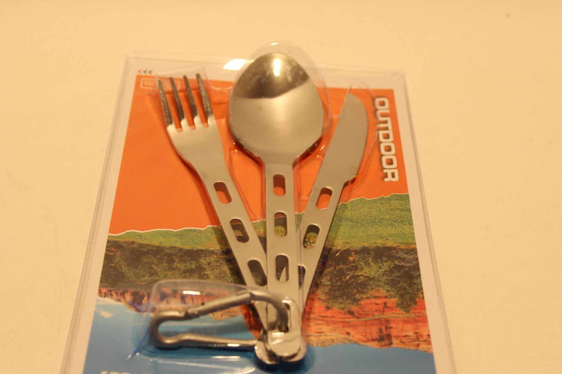 Set di posate: Outdoor Besteck Set  (Messer, Löffel, Gabel) – Nuovo e nell'imballaggio originale da Fehraltorf venduto da haefens 1