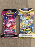2x Pokemon SWSH Blister Pack Fusion Strike Brilliant stars