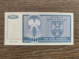 Kroatien 100 Dinara 1992 !!!!