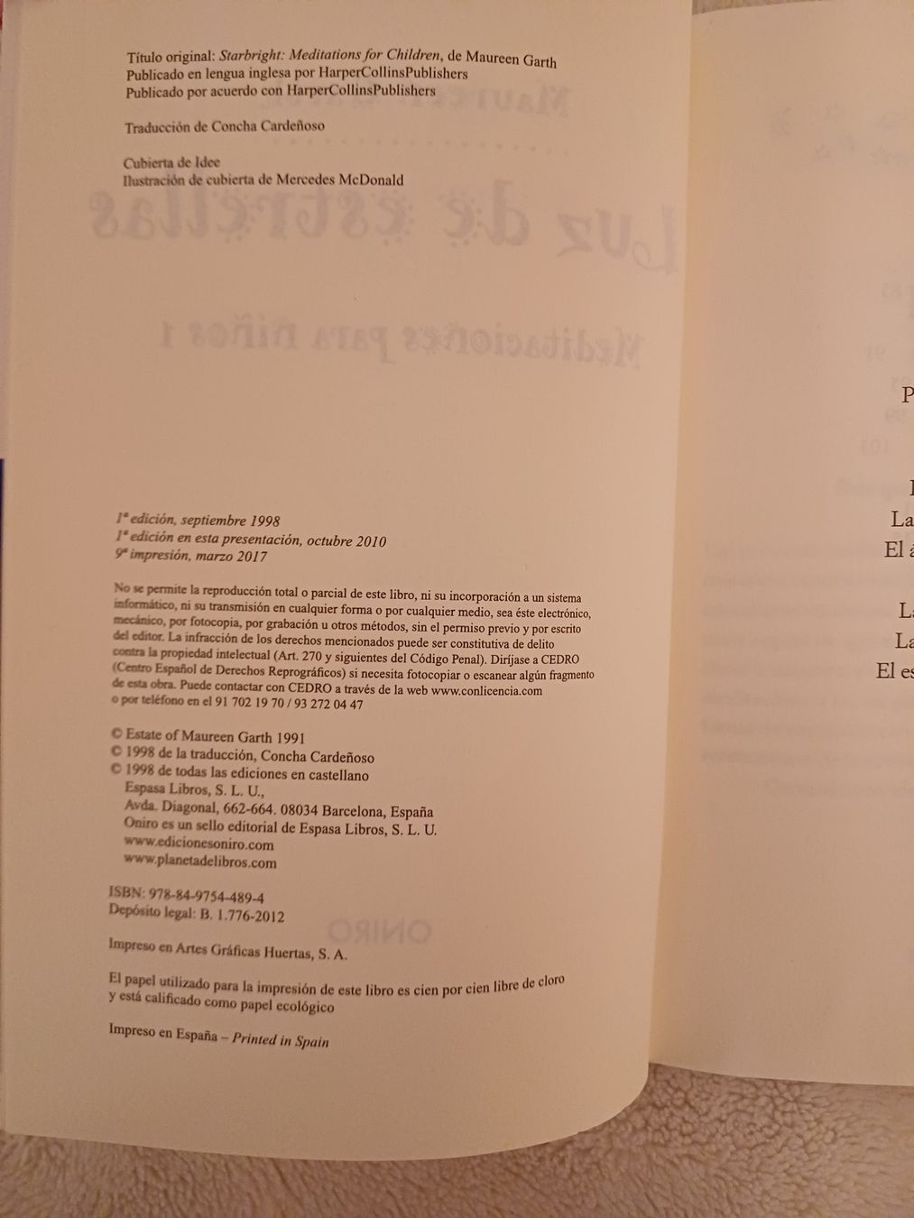 Libri: Buch - Maureen Garth  - "Luz de Estrellas" - in Spanisch – Usato da Würenlos venduto da JRP_71 4