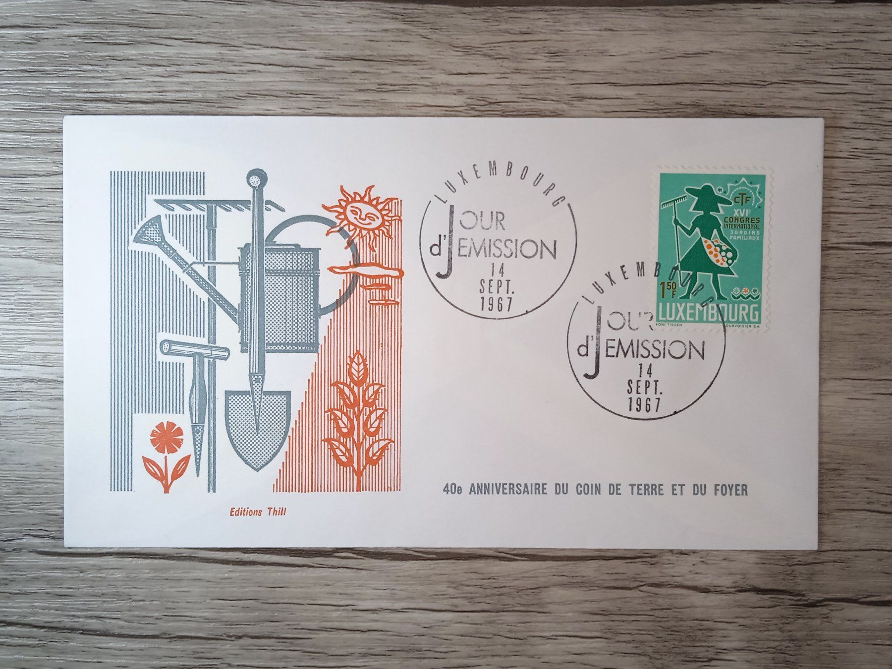 Tutti i francobolli: TR47 Enveloppe + Timbre Luxembourg 1967 – Usato da Cousset venduto da Patrick_Collections