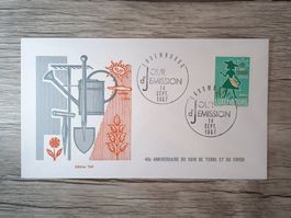 TR47 Enveloppe + Timbre Luxembourg 1967