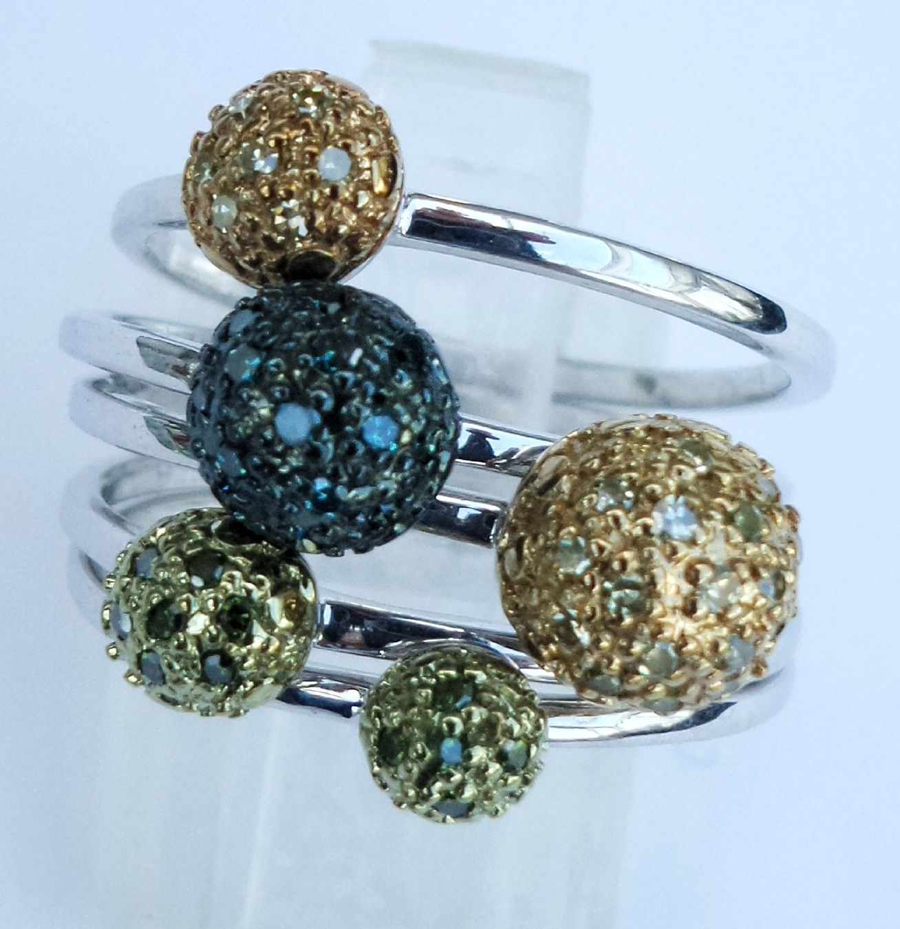 Bagues: Ring Set mit Farb-Diamanten neu – Neuf (Voir description) à Zürich par Bieter04 2